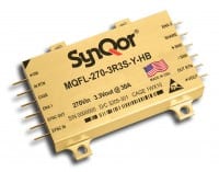 SynQor 270V DC-DC Converters Provide 120W While Reducing Dissipated Heat 50%