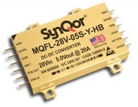 SynQor 28V DC-DC Converters For Military Applications Offer Extended Input Range