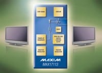 Maxim 5 x 5mm PMIC Integrates All Functional Blocks Required to Power LCD TV Panels