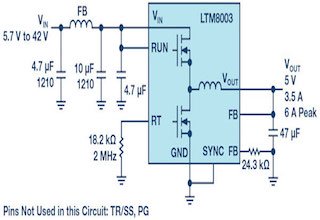 40V Input 35A Silent Switcher Module Regulator for Automotive and Industrial Applications