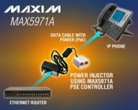 Maxim PSE Controller Integrates Power MOSFET & Sense Resistor