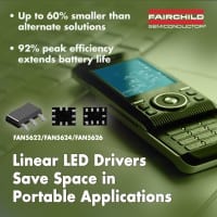 Fairchild Linear LED Drivers Conserve Space in Portable Backlighting Applications