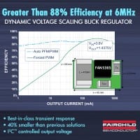 Fairchild Dynamic Voltage Scaling Buck Regulator Saves Power in Lithium Ion Battery Devices