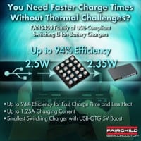 Fairchild Releases USB-Compliant, Li-Ion Battery Switching Charger