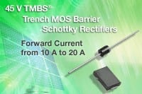 Vishay Releases 45V TMBS Trench MOS Barrier Schottky Rectifiers for Solar Bypass Applications