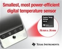 New Sensors from Texas Instruments Simplify Thermal Profiling of Portable Consumer Electronics