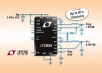 Linear Tech 15V, Dual 3A Monolithic Synchronous Step-Down Regulator Powers DDR1, DDR2 or DDR3 Memory
