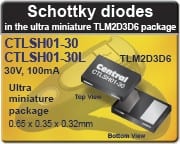Central Semi Announces New 30V, 100mA Low VF Schottky Diode