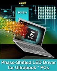 Semtech Introduces Phase-Shifted LED Backlight Driver for Ultrabook & Ultra-Thin Notebooks