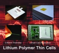 Powersolve Thin Lithium Polymer Primary Cells  Can Be Produced Down to 0.4mm