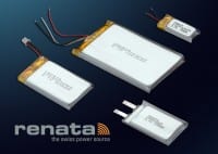 Renata Batteries Introduces Line of 3.7V Lithium Polymer Rechargeable Cells & Packs