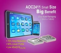 Alpha and Omega Semi Shrinks Board Space with Chip Scale Packaging Technology