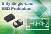 Vishay Introduces New Bidirectional Symmetrical Single-Line ESD Protection Diode in Ultra-Compact LLP1006-2L Package