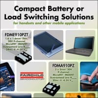 Fairchild Introduces 20V Single P-Channel PowerTrench MOSFETs to Improve Portable Device Battery Charging and Load Switching