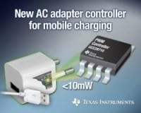 TI Unveils Adapter Power Controller with Lowest Standby Power