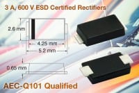 Vishay Releases New AEC-Q101-Qualified 600 V Standard Rectifiers