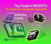 AOS Offers Low-Voltage MOSFETs in a Super-Small DFN 1.0x0.6mm for the Mobile Market