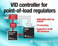 TI Intros VID Interface Controller with Adjustable Start-Up Current for Core-Voltage Regulators