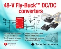 TI Intros 48-V Fly-Buck DC-DCs with Integrated MOSFETs for Automotive and Industrial Applications
