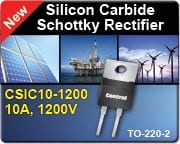 10A / 1200V SiC Schottky Rectifier Improves High-Temperature Performance