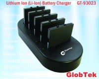 GlobTek Offers 5-Bay Charger Systems and Battery Packs