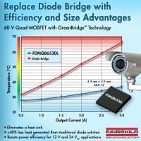 Quad-MOSFET Boosts Efficiency / Eliminates Heat Sinking in Active Bridge Applications