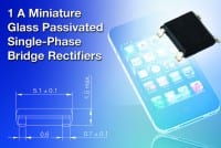 1-A / 1,000-V Single-Phase Bridge Rectifiers in Low-Profile Package for Handset Chargers
