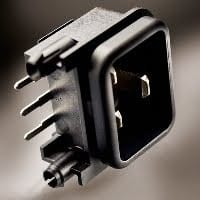 IEC Appliance Inlet for Printed Circuit Boards Rated for up to 20A