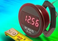 Compact Self-Powered DC Panel-Mount Voltmeter Suits Battery Monitoring