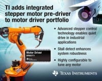 TI Expands Motor Driver Portfolio with its First Integrated Stepper Motor Pre-Driver