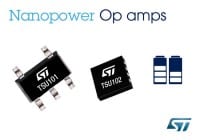 Nanopower Op-Amps from STMicro Minimize Power Consumption