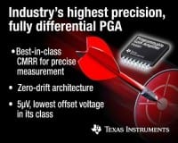 Zero-Drift PGA Provides 5uV Offset Voltage for Precision and Long-term Stability