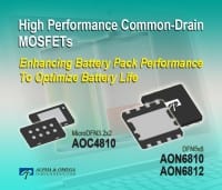 Alpha and Omega Intros New Family of High-Performance Common-Drain MOSFETs