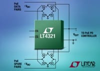 Ideal Diode Bridge Controller Minimizes Power Loss and Heat in PoE PDs