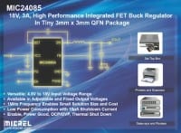 Micrel Offers 18V / 3A DC-DC Converter in 3mm x 3mm Footprint