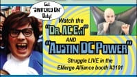 Austin “DC” Power to Confront Dr. “AC” Evil in EMerge Booth at Greenbuild