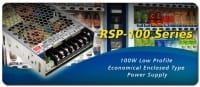 Mean Well Expands Offering with 100W Low-Profile AC-DC Supplies