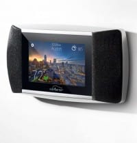 Thermostat adjusts House Temperature and Music based on GPS Location Info