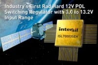 Intersil Claims First Radiation Hardened 12V-Input POL Switching Regulator
