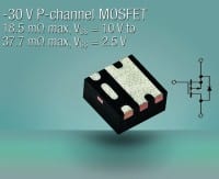 P-Channel MOSFET claims Lowest RDS(ON) in Its Class
