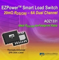 Dual-Channel Smart Load Switch Handles up to 6A