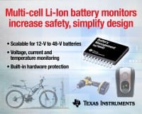 Multi-cell Monitors for 12-V to 48-V Industrial Li-ion Batteries