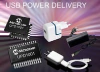 100W USB Power Controllers feature Battery-Charging Protocols