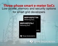 Three-Phase Smart Meter SoCs Leverage Integrated Analog and Software