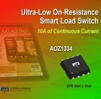 10A Smart Load Switch claims Best-in-Class RDS(ON)-to-Footprint Ratio