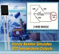 RTD Simulator features TCR to &plusmn;1 ppm/degree C