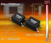 Photovoltaic Couplers in SO6 Packages have 3750Vrms Isolation