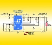35V Input DC-DC for USB Power with Cable Drop Compensation