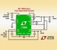 40V / 400mA 2.2MHz Step-Down Regulator with Dual Tracking LDOs