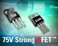 75V MOSFETs Feature Rds(on) as Low as 1.8 milliOhms